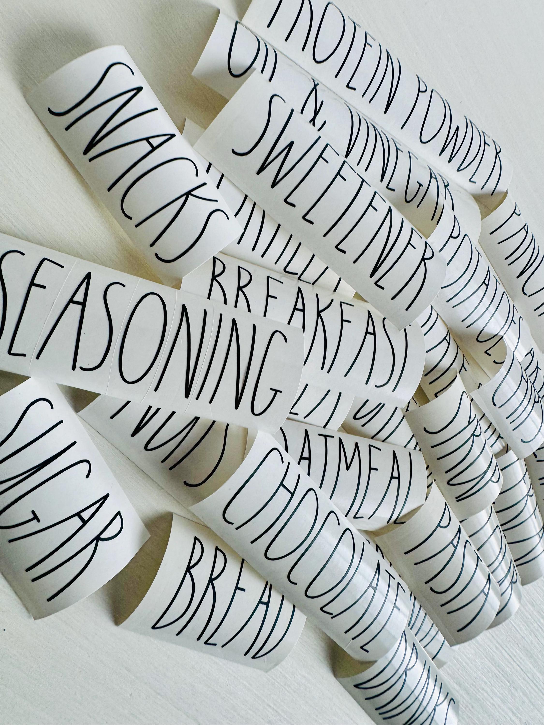 Farmhouse Pantry Label, Custom Pantry Labels, Pantry Labeling Stickers ...