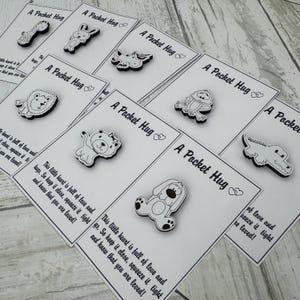 Cadeau câlin de poche pour un être cher Souvenir d&#39;une relation longue distance pour un être cher Cadeau Stress anxiété jeton cadeau pour bijou de poche