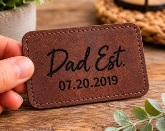 Toppa in pelle personalizzata / Toppa in pelle sintetica incisa su misura / Toppa per cappello / Toppa con nome inciso al laser / Regalo per papà / Toppa personalizzata