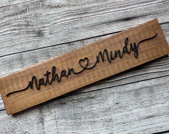 Letrero de madera para pareja, letrero personalizado para pareja, letrero de madera para pareja, regalo de boda personalizado, letrero de madera para boda, letrero de madera para pareja