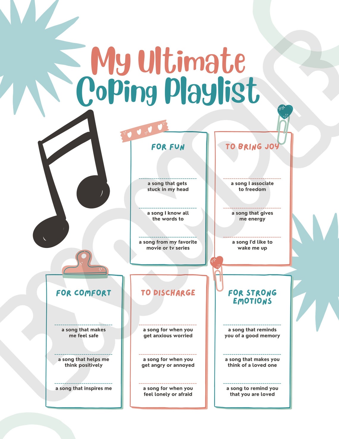 Ultimate Coping Playlist Worksheet For Kids And Adults Etsy ultimate-coping-playlist-worksheet-for-kids-and-adults-etsy