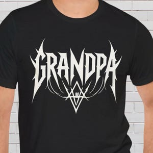 Heavy Metal Grandpa Unisex Tee, Gramps Logo Shirt, Metalhead Gift, Rock Music Lover, Retro Graphic Tshirt, Musician Apparel