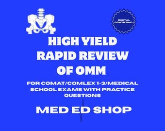 OMM Rapid Review for COMLEX Level 1, 2 & 3 | High-Yield Osteopathic Study Guide with Practice Questions | Med Student PDF Download