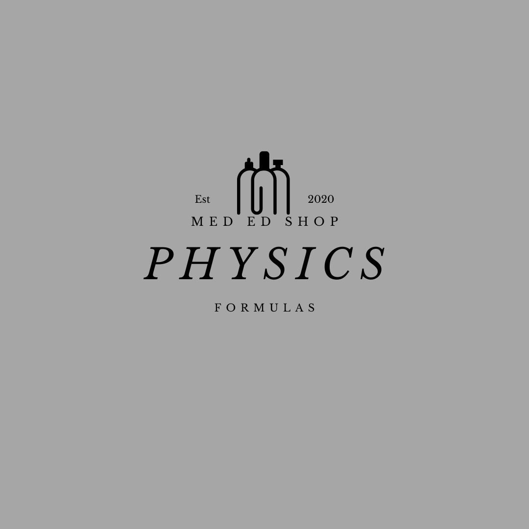 Physics Equation Sheet for College Physics and the MCAT - Etsy