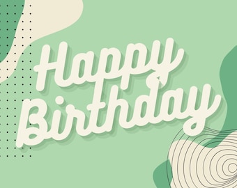 Printable Birthday Card. Downloadable Birthday Card. Digital Birthday ...