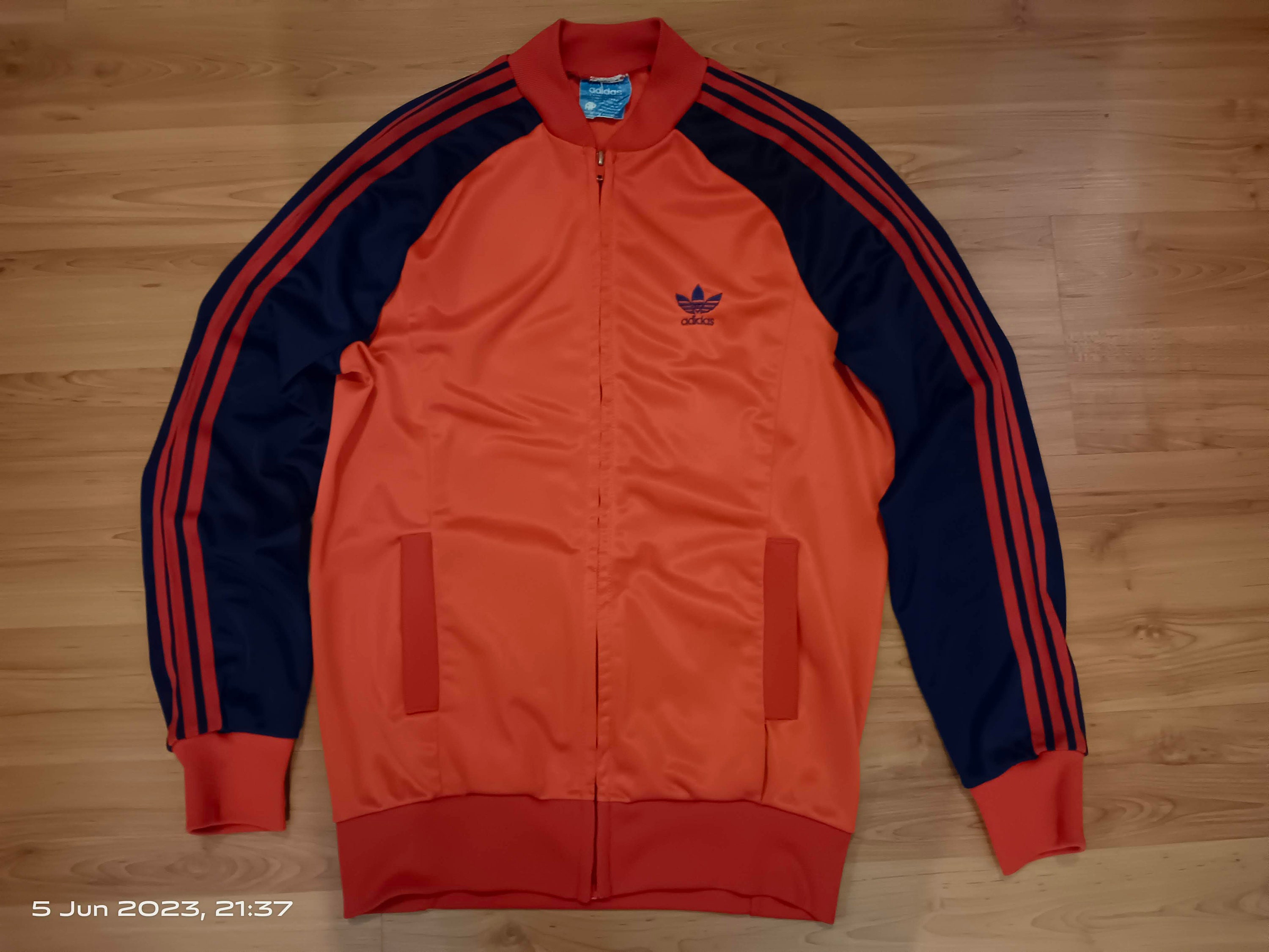 Adidas Vintage 80s Dark Blue X Red Striped Track Jacket - Etsy