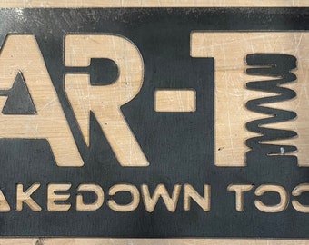 THE AR-Takedown Tool License plate, wall sign or plaque! This is handmade in the PNW pacific northwest and is proudly supporting local