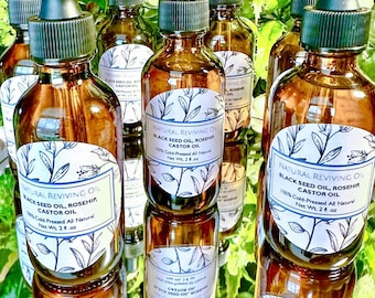 Organic Reviving Face Serum, Black Seed, Rose Hip, Castor Oil