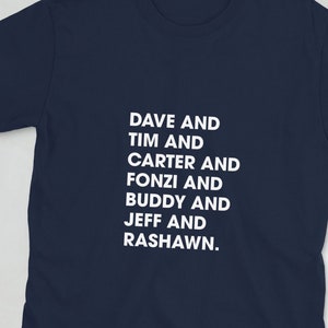 DMB デイブとティムとカーターと半袖ユニセックスTシャツ