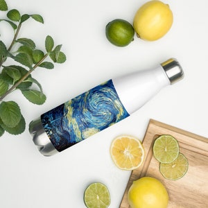 Bouteille d&#39;eau en acier inoxydable Nuit étoilée Van Gogh