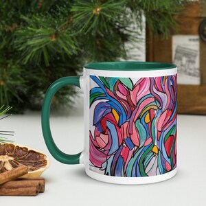 Brent Rasmussen Art “Mephistopheles” Mug with Color Inside - Black or Green