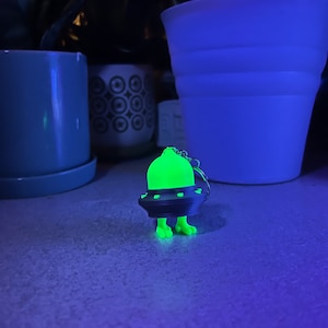 Florescent UFO - Keychain and non Keychain Versions - As seen on tiktok!