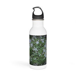 Beautiful starry white garden flowers 20 oz Stainless Steel Water Bottle