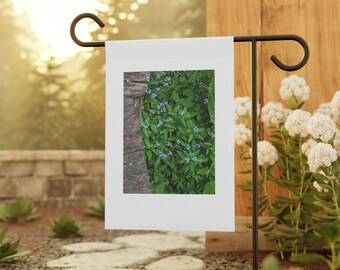 Blue forget me nots wildflower Garden & House Banner