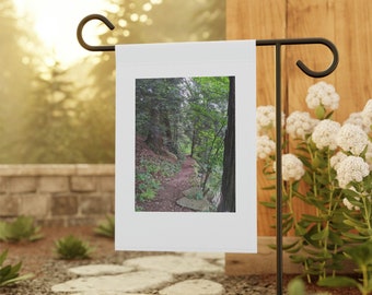 Woodland path through pines Garden & House Banner