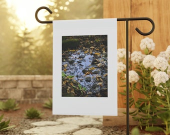 Clear stream with fallen yellow leaves Garden & House Banner
