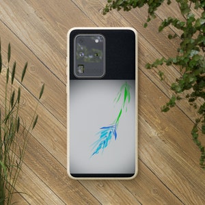 Colorful original floral design (blue purple green) Biodegradable Cases iPhone 11, 12, 13 & Samsung 20, 21, 22