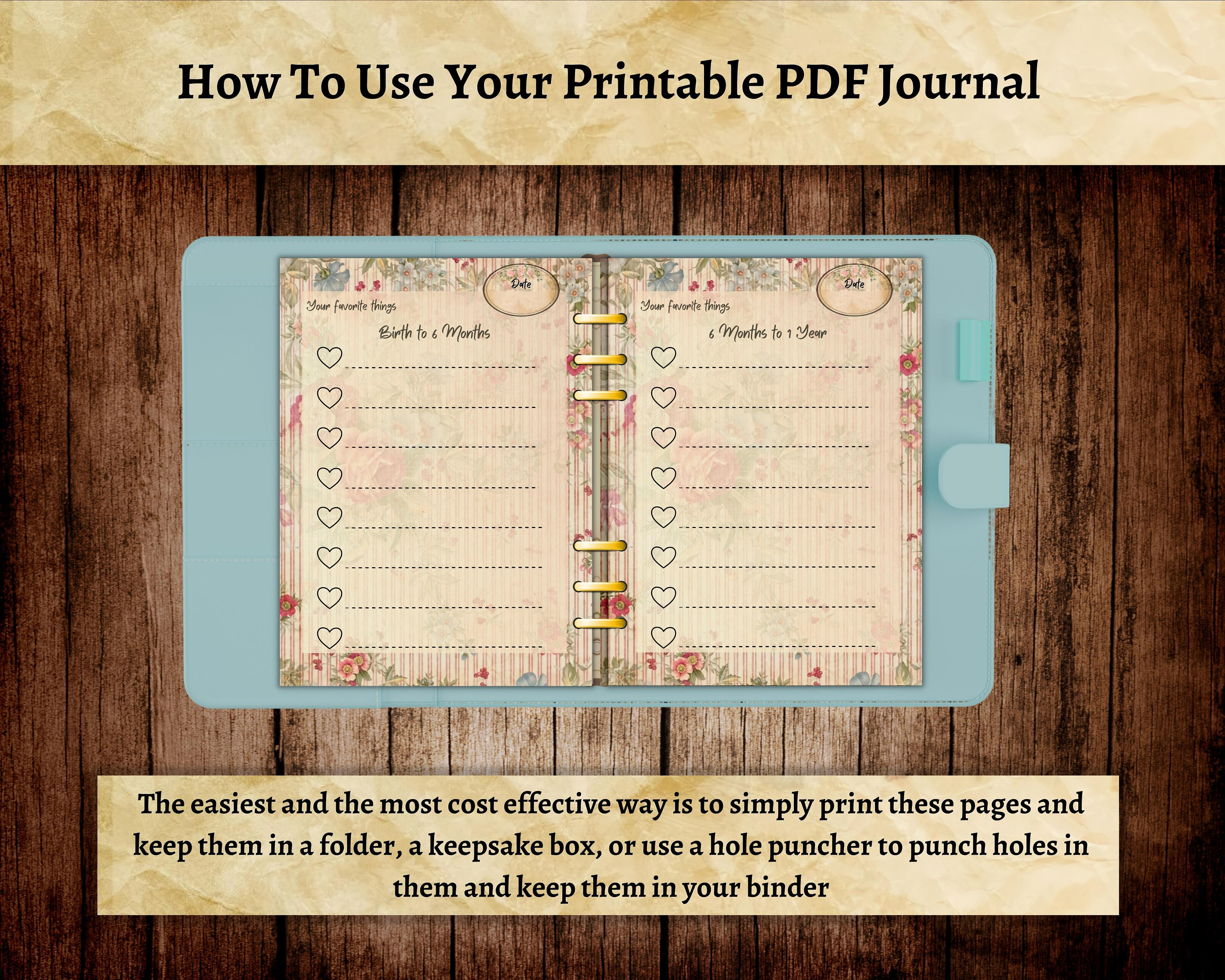 LETTERS TO DAUGHTER Journal Printable, Vintage Junk Journal, Gift for ...
