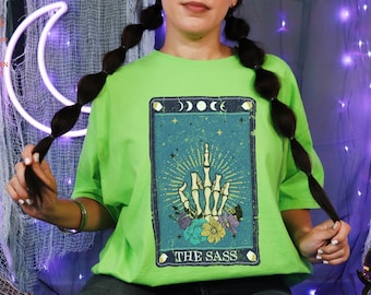 Camiseta divertida de esqueleto de tarot de Halloween de Comfort Colors