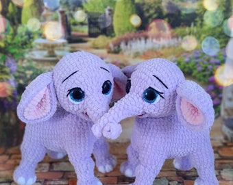 Crochet Pattern Plush Elephant PDF file in ENG