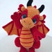 Patron au crochet peluche dragon amigurumi fichier PDF en anglais