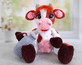 Crochet pattern Cow amigurumi PDF file in ENG