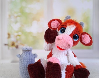 Crochet pattern Cow amigurumi PDF file in ENG