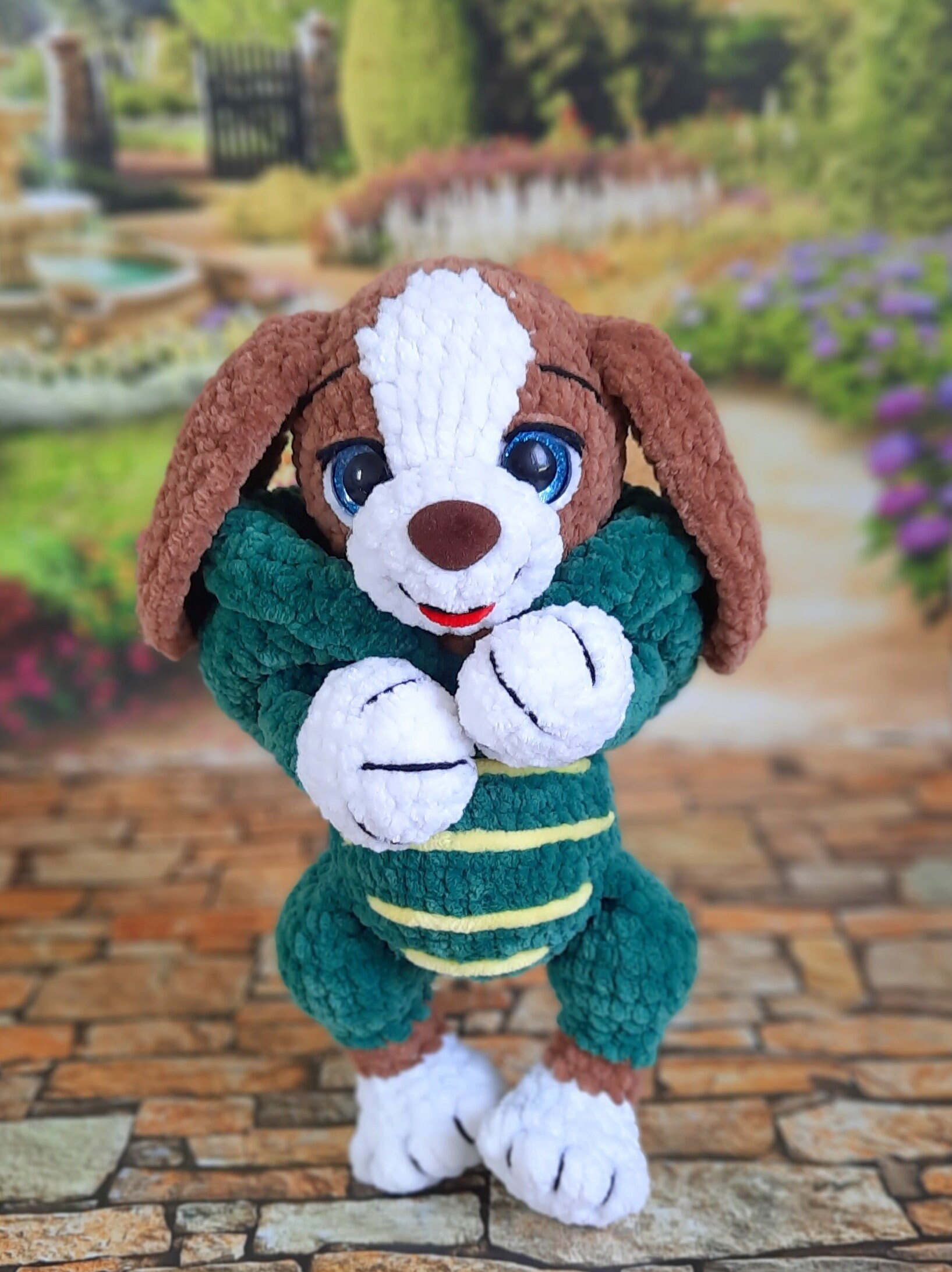 Crochet Pattern Dog in a Dinosaur Costume Amigurumi PDF Tutorial