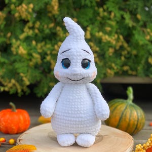 Virkmönster amigurumi Halloween spöke och pumpa PDF-fil på engelska och tyska bild 6