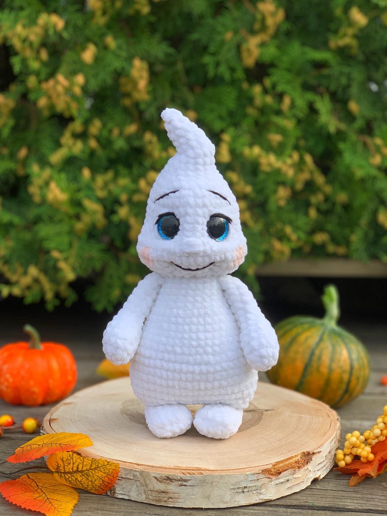 Virkmönster amigurumi Halloween spöke och pumpa PDF-fil på engelska och tyska bild 6