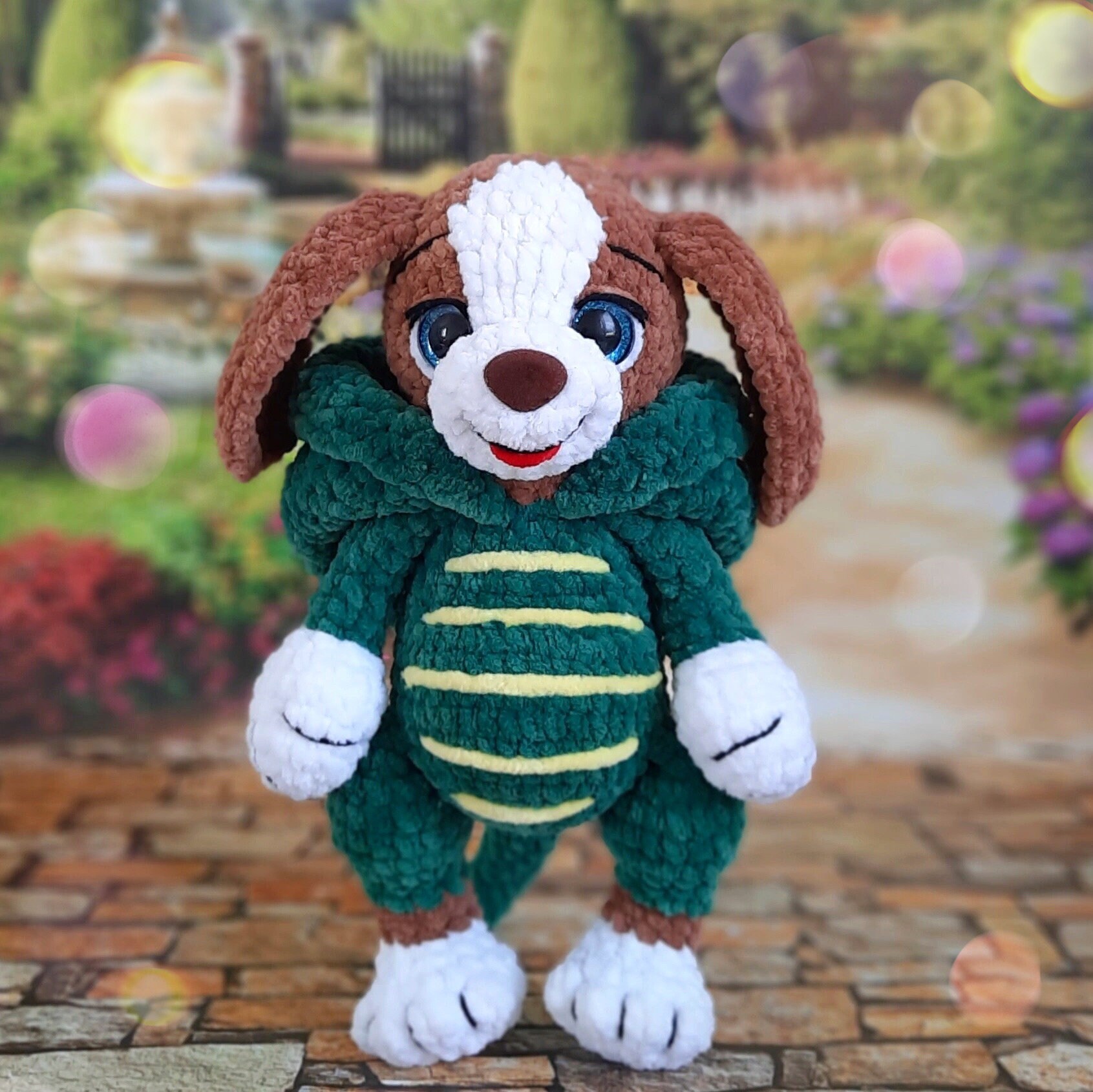 Crochet Pattern Dog in a Dinosaur Costume Amigurumi PDF Tutorial