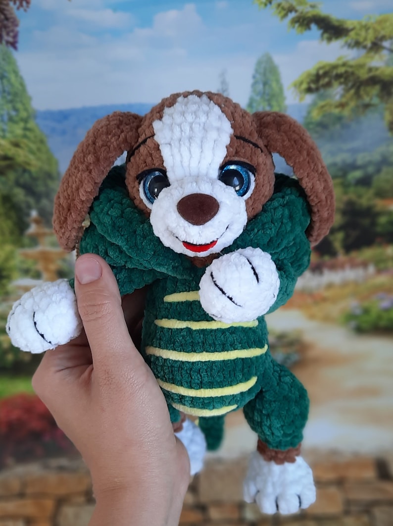 Crochet Pattern Dog in a Dinosaur Costume Amigurumi PDF Tutorial