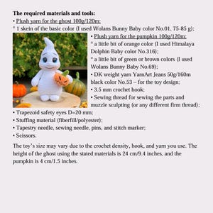 Virkmönster amigurumi Halloween spöke och pumpa PDF-fil på engelska och tyska bild 3