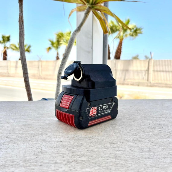 Bosch Portable Lighter Socket Power Station for Battery 18v/20v + 10A Fuse  12V Output