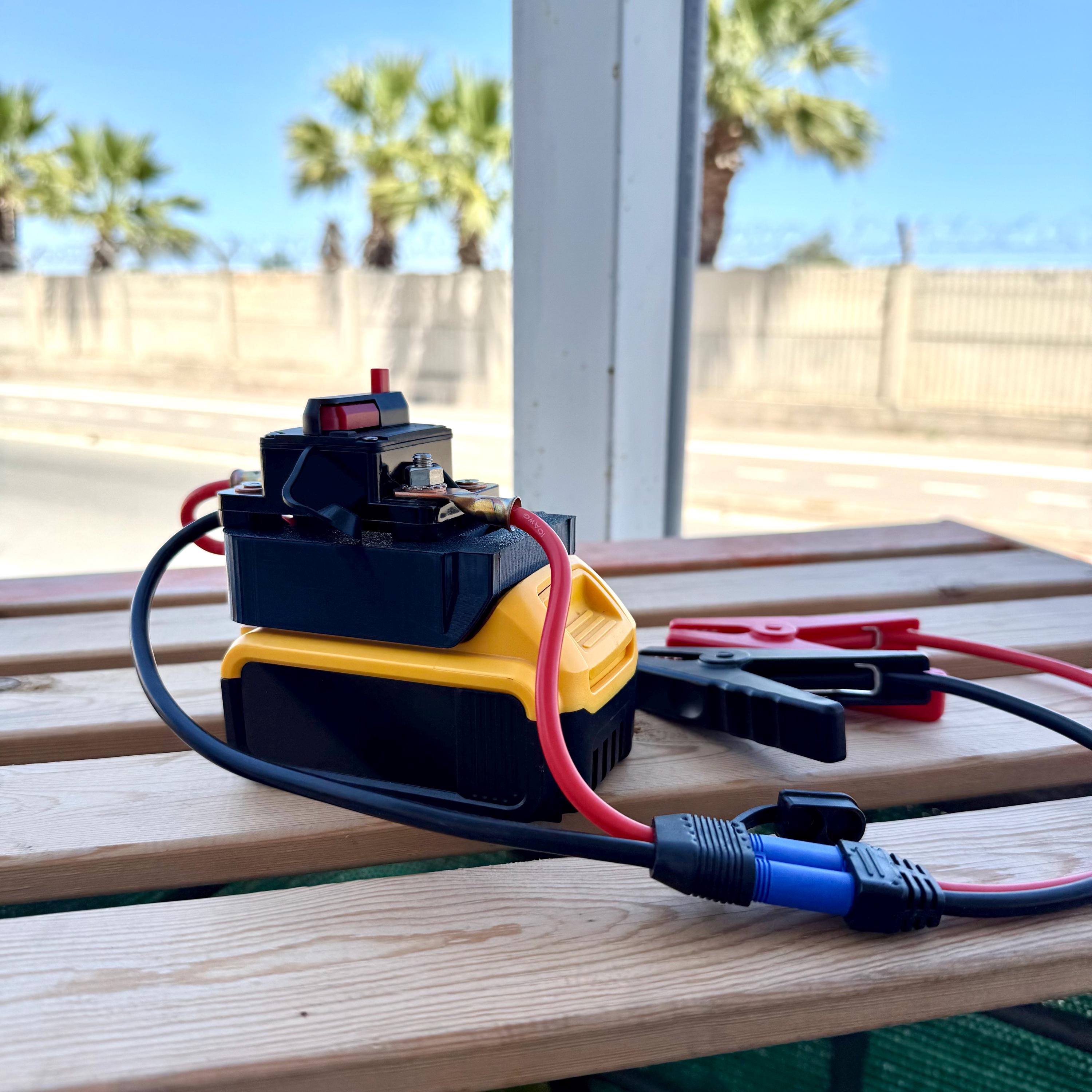 Auto Starthilfe Kompatibel mit Dewalt 18V Akku – Tragbares Starthilfegerät & Powerbank Adapter, 12V Batterie Starthilfe, ideal für Pannenhilfe, Camping & Winterstart (Akku Nicht Inbegriffen