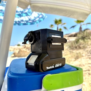 Estación de energía Makita de 12 V con toma de corriente para encendedor de coche para camping, 12 V, 138 W, Ryobi, Parkside, Milwaukee, Makita, DeWalt, Bosch y Einhell.