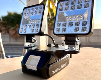 Makita 18v Battery Work Light: Dual LED Portable Job Site Lighting