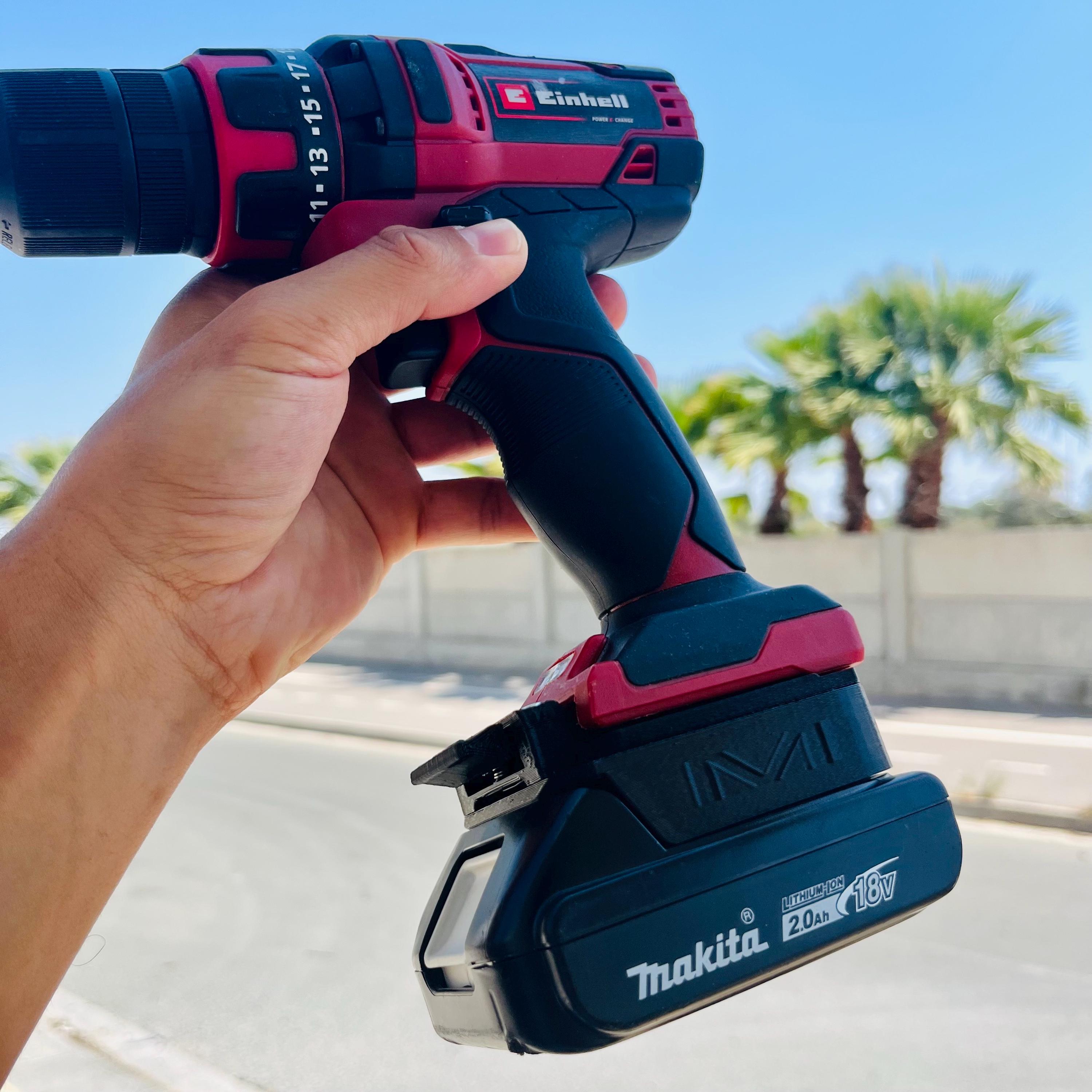 Einhell Accuboorhamer TE-HD 18/12 Li-Solo Power X-Change (Li-Ion, 18 V, gat- en schroeven door adapter, 1,3 J, SDS Plus boorhouder, 12 mm in beton