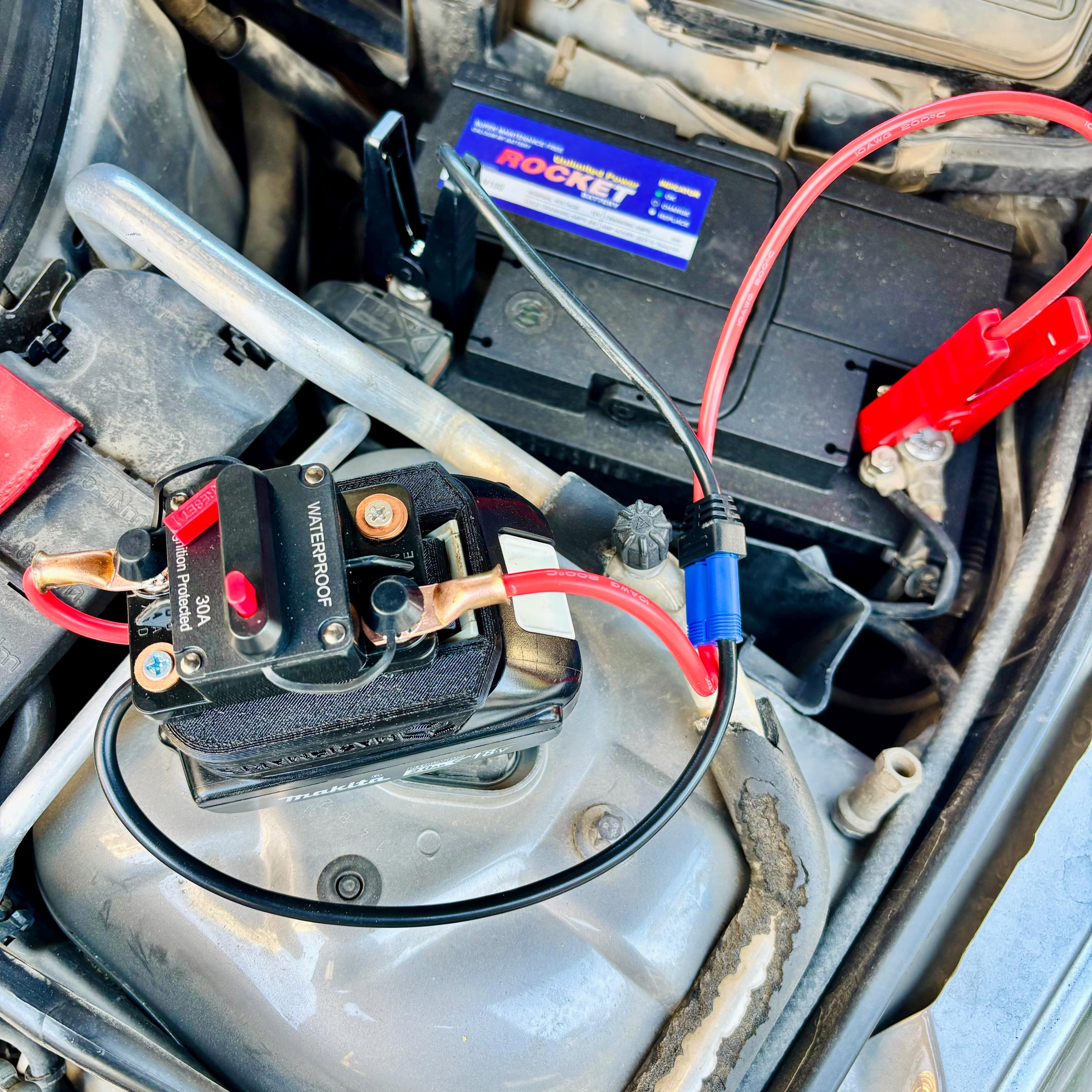 Clip de démarrage de cavalier pour Milwaukee 18V M18 démarreur de batterie, câble de suralimentation de voiture, booster de batterie de voiture portable, démarreur de cavalier 12V, adaptateur d'entrée