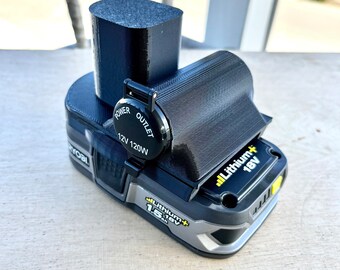 Ryobi Portable Lighter Socket Power Station for Battery 18v/20v + 10A Fuse  12V Output