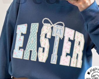 Coquette Easter Png, Shabby Chic Easter Png, Floral Pearl Easter Png, Religious Png, Trendy Easter Bunny Png, Easter Spring Png, Easter Bow