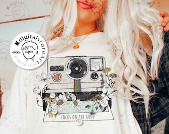 Retro Mental Health Png Design, Motivation Saying Png, Focus On Good Png, Retro Aesthetic Art, Vintage Shirt Sublimation Digital Download