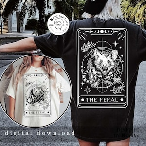 Tarot carte SVG PNG, l'opposum sauvage Svg, drôle d'opposum Tarot carte Svg, chemise Png Design, tendance Svg Png sublimation téléchargement numérique