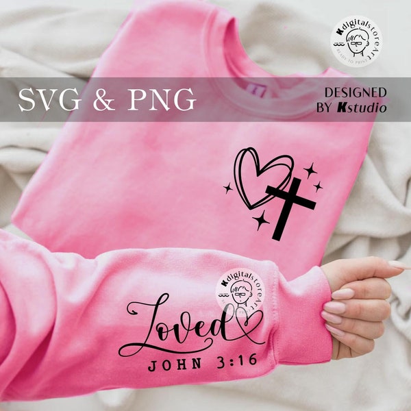 Valentine Loved John 3:16 Svg, Valentine Bible SVG, Trendy Valentine Svg, Valentine Design,  Bible Svg Design Download