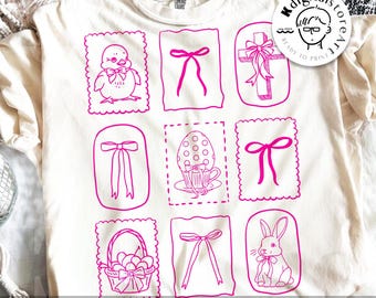 Happy Easter Icons Png, Minimal Line Art Bunny Png, Easter Day Doodle Png, Christian Cross Png, Retro Easter Shirt Design, Trendy Easter Png