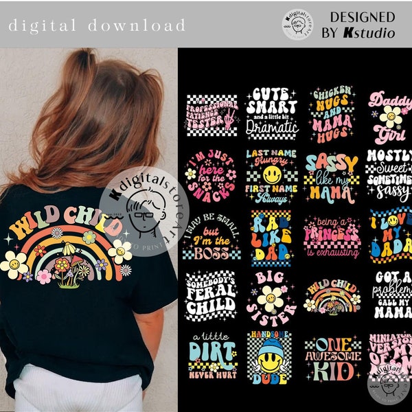 Toodle Bundle, Wild Child Png, Kid Toddler Boy Girl Shirt, Feral Child PNG Digital Download, Kid Png Design Digital Download, Bundle Design