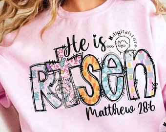 He is Risen Png, Easter Jesus Png, Retro Easter Png, Easter Christian PNG, Jesus People Shirt Png, Easter Sublimation Design Digital