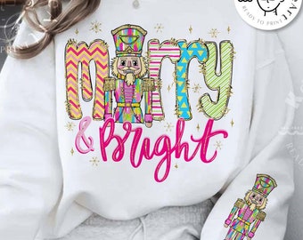 Cute Glitter Nutcracker Png Design, Merry Christmas Png, Christmas Gift For Her, Girly Christmas Design Sublimation Design Digital Download