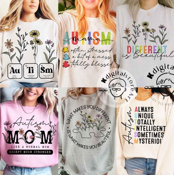 Autism Bundle Png, Retro Wildflower Autism Bundle Png, Autism Puzzle Png Bundle, Autism Png Shirt Design, Mama Mother Autism Png Download