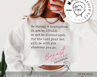 Breast Cancer Svg Png, Jesus Breast Cancer Svg Png, Breast Cancer Be Strong Svg Png, Bible Jesus Png, Pink Ribbon Svg, Sublimation Design